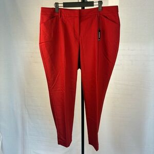 NWT Express Publicist Ankle Mid-Rise Red Pants 16